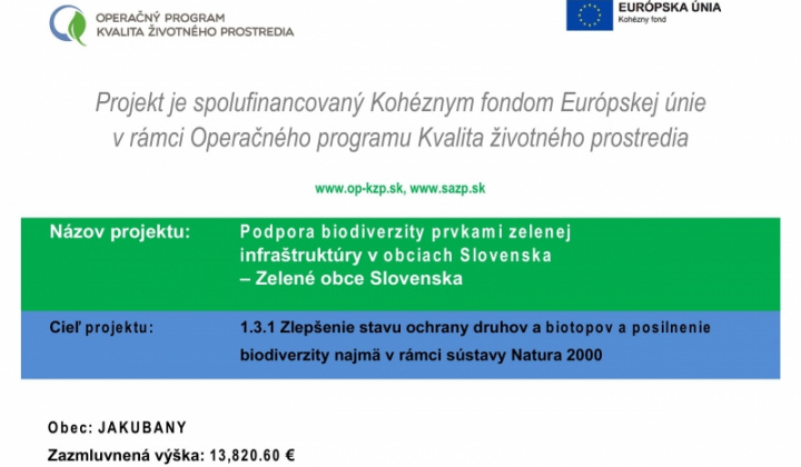 1. fotografia fotogalérie Projekty / Podpora biodiverzity prvkami zelenej infraštruktúry v obciach Slovenska - Zelené obce Slovenska - foto