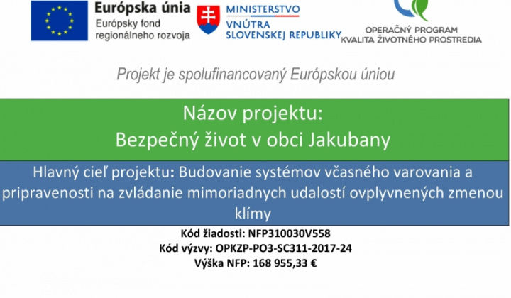 1. fotografia fotogalérie Projekty / Bezpečný život v obci Jakubany - foto