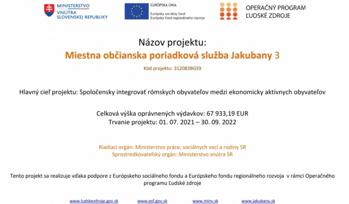 1. fotografia fotogalérie Projekty / Miestna občianska poriadková služba - MOPS 3 - foto