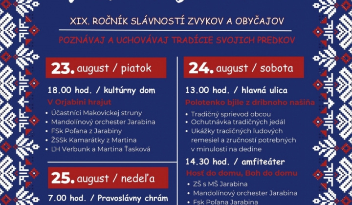 1. fotografia fotogalérie Festival v obci Jarabina - pozvánka - foto