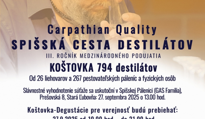 1. fotografia fotogalérie Spišská cesta destilátov - 27.- 28.09.2025 - pozvánka - foto