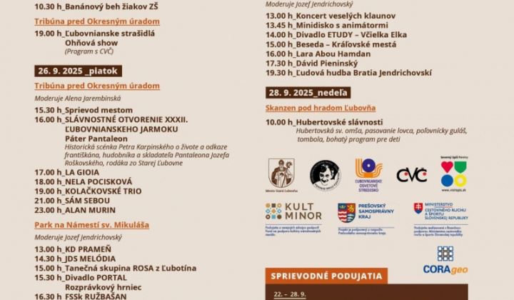 1. fotografia fotogalérie XXXII. Ľubovniansky jarmok - pozvánka - foto