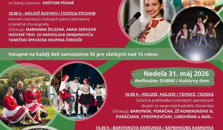 Fotka - 61. Festival folklóru rusínov Slovenska v Kamienke - pozvánka