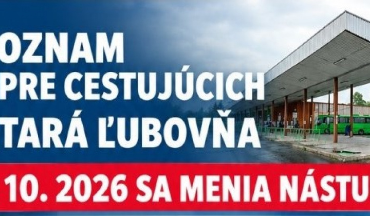 Fotka - Autobusová stanica Stará Ľubovňa - oznam pre cestujúcich 
